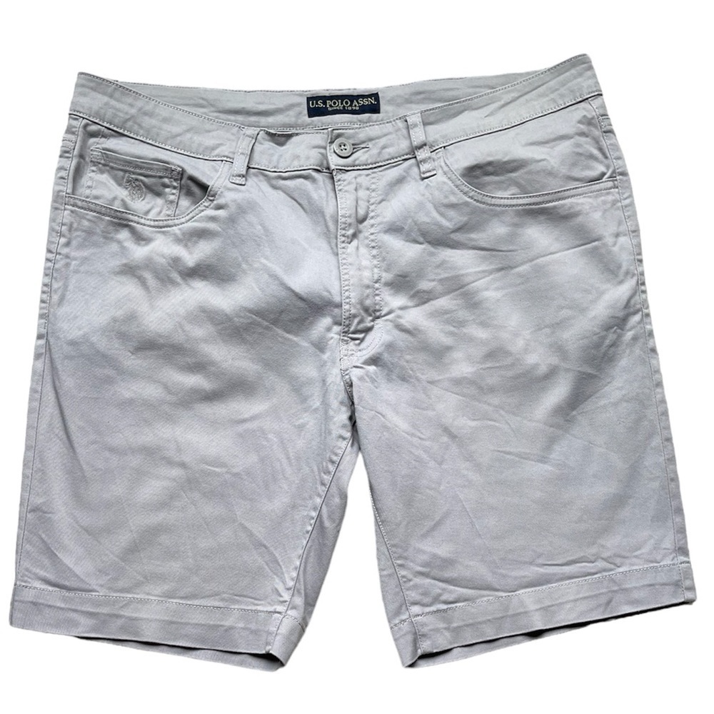 U.S. Polo Assn. Gray Flat Front Men Shorts